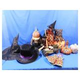 Halloween Lot-Witch&Pumpkin Dolls,Witch Hat&more