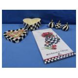 McKenzie Child Checkerboard Heart Shaped Trinket