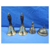 4 Brass Hand Bells