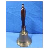 Brass School Bell w/Wooden Handle