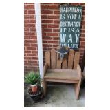 Home Decor Lot-Wooden Bench 25x32" & more