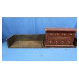 Vintage Wooden Jewelry Box 9x14.5x5.5", Wooden