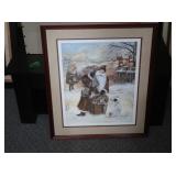 Framed Printof Santa by Maude Risher Cardi
