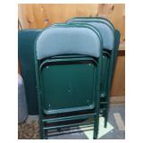 Folding Card Table 33.5x33.5"&4 Cushioned Folding