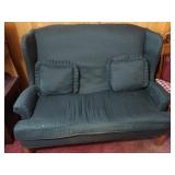Lancer Fabric Winged Back Loveseat