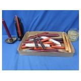 Candles(mostly Taper), Candle Holders&more