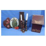Handpainted Wooden Mailbox,Candle Holders,Wall