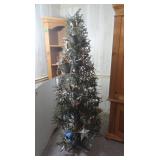 Decorated Christmas Tree in Stand w/lights, some