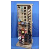 Wooden Turnstyle Art Storage Unit w/paint