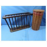 Wooden Toilet Paper Holder&Wooden Magazine Rack