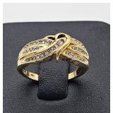 10K Diamond Ring, 2.5gr, 1/4ct TW Size 7