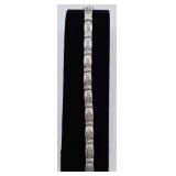 Sterling & Diamond Bracelet 1ct TW Diamonds, 21gr