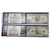 2 Commemorative Legal Tender $2 Bills, America