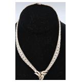 Sterling Sapphire 16" Necklace, 32gr