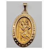 14K Gold St. Christopher Medal, 2.3gr