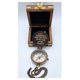 Dolland London Compass, Wooden Box, Religious