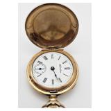 1899 14k Hampden Molly Stark Pocket Watch, Runs,