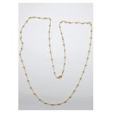 NEW Sterling Gold Plated Bead Chain, 40", 12.5gr