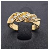 14K Diamond Ring, 3.5gr, Approx 1/3ct TW Size 7