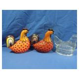 Home Dï¿½cor-Ceramic&Glass Chickens