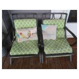 2 Alum Lawn Chairs w/cushions