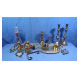 Metal Candlesticks,Small Mirrors&more