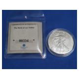 2013 BU Walking Liberty 1 oz. Fine Silver