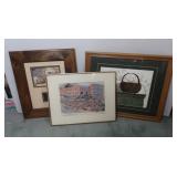 3 Framed Art Pieces-Print of Wild Rose Berries