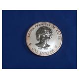 1997 Princess Dia.1 oz. Fine Silver Dollar