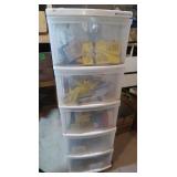 42" Tall Plastic Storage Unit w/contents