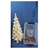 Vintage Ceramic Christmas Tree w/Replacement