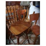 30" Solid Wood Bar Stool& 3 Mid Cent. Modern