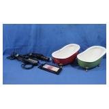 2 Ceramic Bathtubs 10x6x6",Conair&Reminton Wet 2