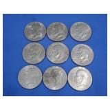 9 Asst Eisenhower Dollars