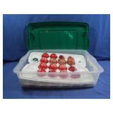 Asst. Ornaments in Plastic Storage Case