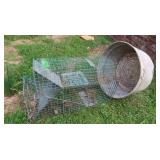 2 Animal Traps&Galvinized Tub