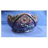 LE Smith Carnival Glass, Iridescent Amethyst Bowl