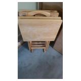 Wooden TV Table Tray Set-19x8.25x31"H