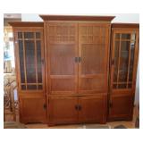 Large Oak Finish Entertainment Center-Good Cond.