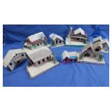 Vintage Putz Houses(miniatures)-some damaged