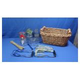 Canning Jars in Wicker Basket