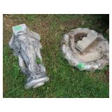 2 Pc. Concrete Bird Bath
