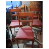 6 Solid Oak Dining Chairs