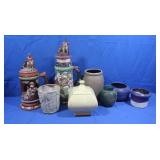 Lot of Ceramic Pots&Decorative Steins
