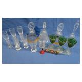 Vintage Murano Glass Cordial Glasses,Glass Hand