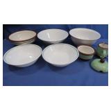 Dansk Creamer&Sugar Bowl,Corelle Mixing Bowls