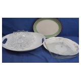 Mixed Lot Glass&Ceramic Serving Plates,Trays