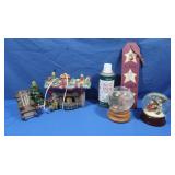 Christmas Lot,Porcelain House,Snow Globes
