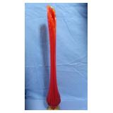 Vintage LE Smith Bittersweet Swung Glass Vase