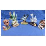 Small Ceramic Bird,Bunny&Child Statues